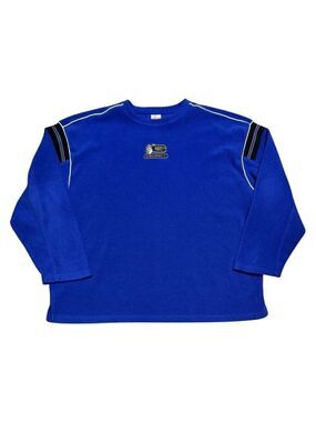 VINTAGE Y2K Disney GRUMPY Snow White Fleece Blue Retro Sweatshirt Mens XXL